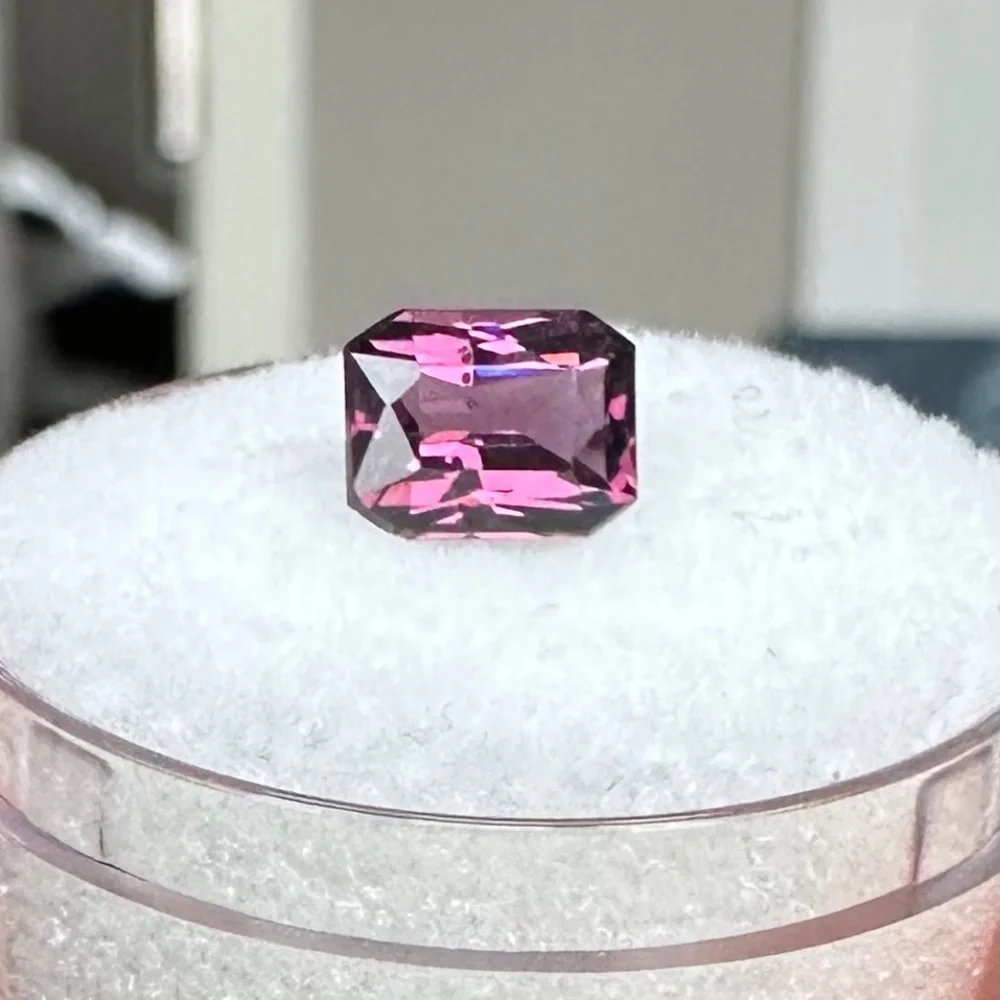💜 HISTORIC BURMA 1.43 ct Purplish Red Spinel ✨ Emerald Cut Gem